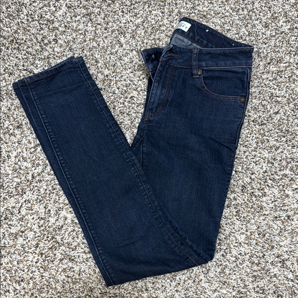 LOFT Dark Denim Skinny Jeans